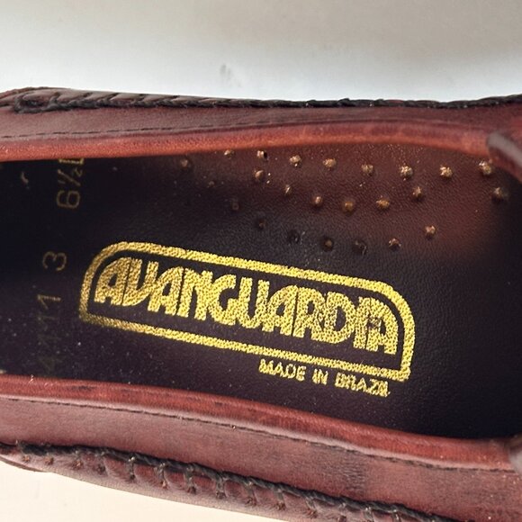 Men's size 6.5 Brown leather moccassins - Picture 5 of 13